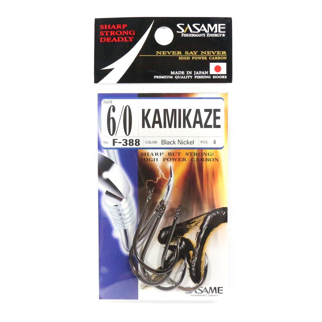 Sasame F-388 Kamikaze Straight Shank Offset Hook Size 6/0 (4828)