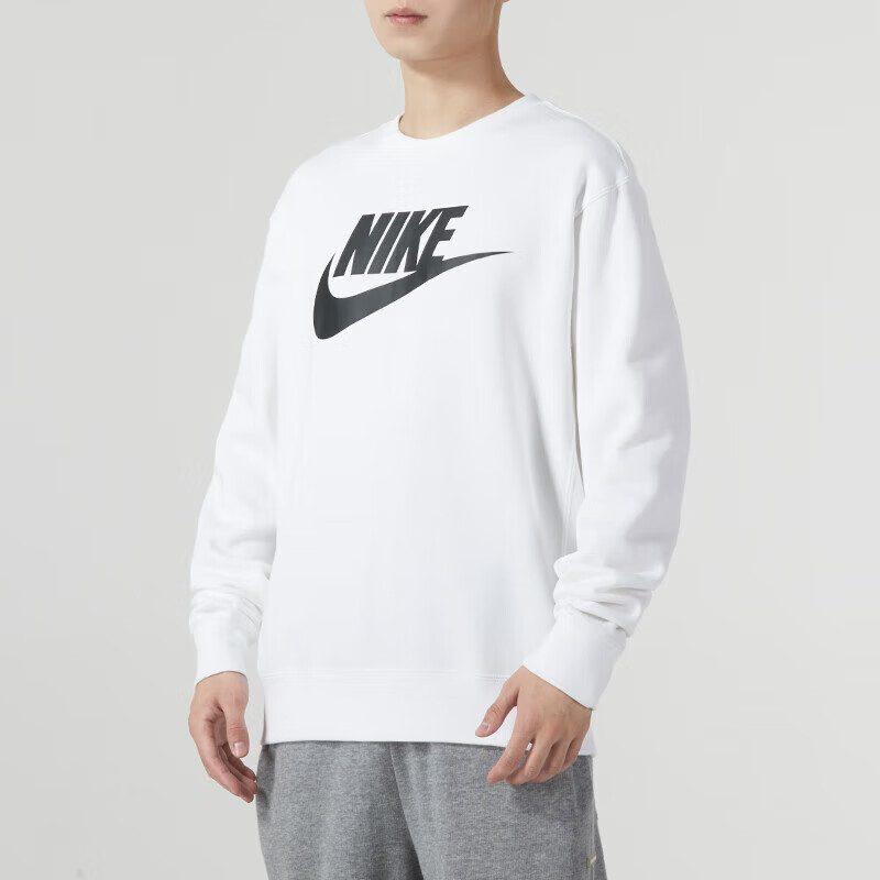 Nike Толстовки Мужские Белые С Круглым Вырезом Умеренные Другие DQ4913-100