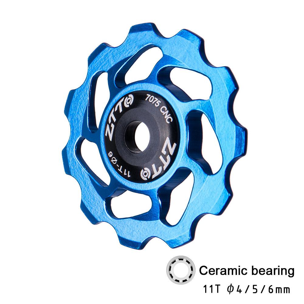 Mountain Bike Transmission Rear Dial Wheel High-end Ceramic Palin Guide Wheel 11T Tooth Aluminum Alloy Tension Wheel