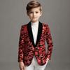 Детские Модные Пиджаки Блейзеры с Золотыми Блестящими Пайетками и Цветочным Узором
