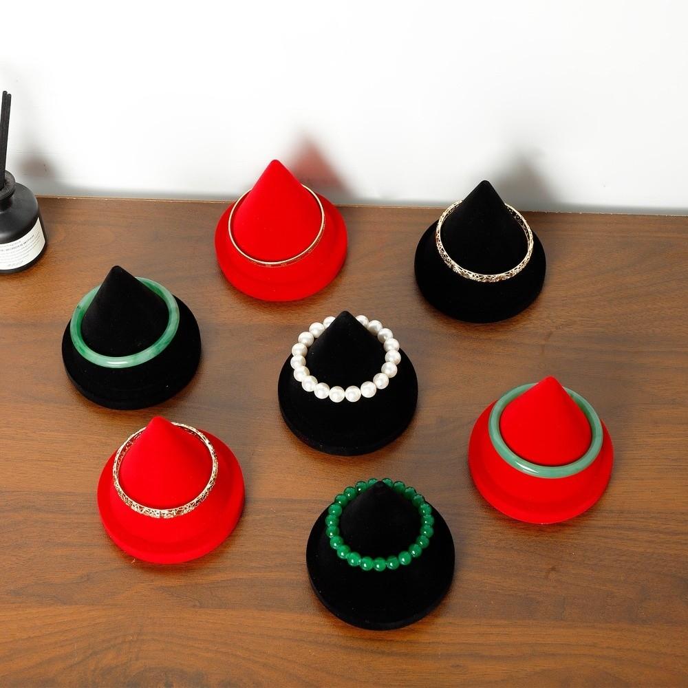 Cone Shape Bracelet Display Stand Flocking Surface Bracelet Showcase Jewelry Shop Counter