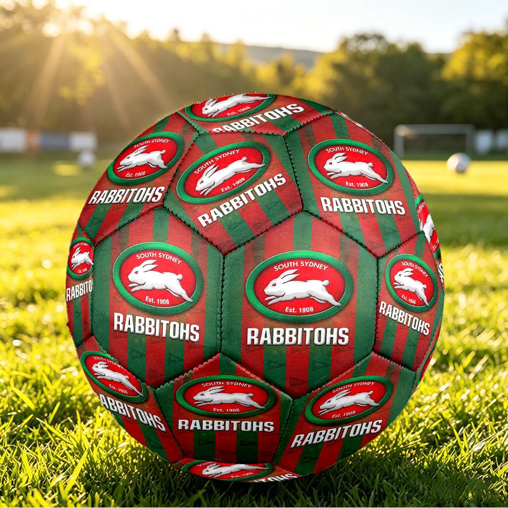 South Sydney Rabbitohs Size 5 Sports Training Ball Shock Absorbing Durable Ball For Match Daily Practice Outdoor Activities