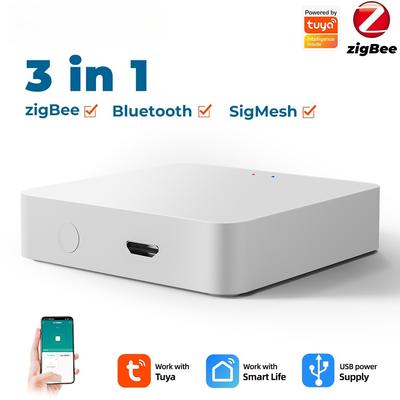 Шлюз Tuya Multi-mode ZigBee Bluetooth Mesh Беспроводной мост Хаб Управление приложением для умного дома Для Smart Life Alexa Google Home