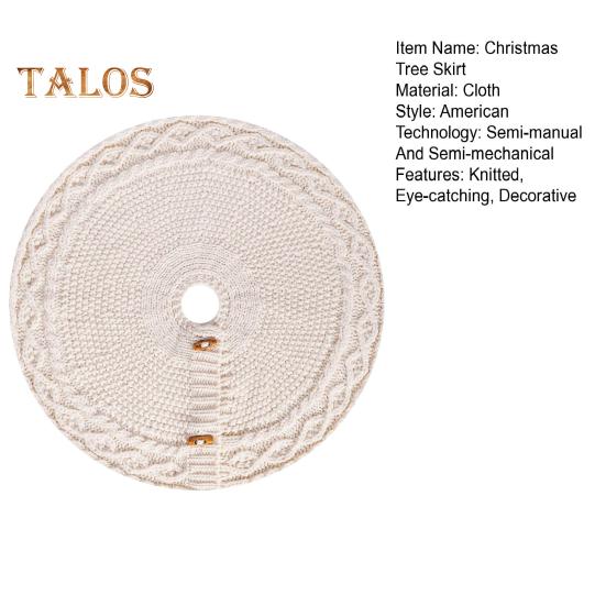 Юбка для рождественской елки, плетеный коврик для вязания елки, украшение для рождественской елки для праздничного домашнего декора, камина