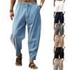 Summer  Hip-hop Breathable Cotton Linen Loose Sports Men’s Casual Pants