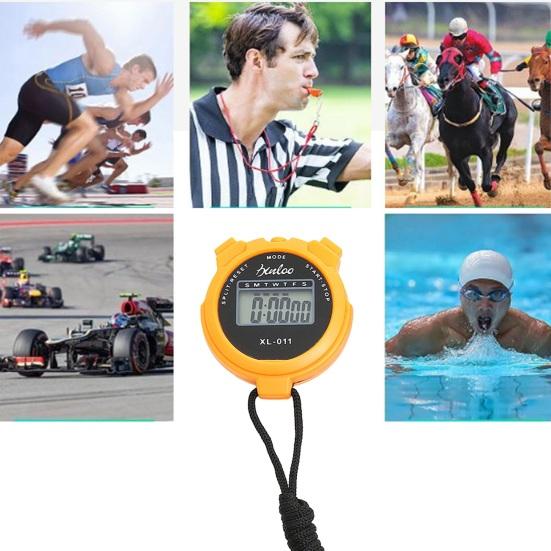 Digital Stopwatch Waterproof Compact Size Simple Operation No Clock No Date Silent Stopwatch Timer Chronograph Devices