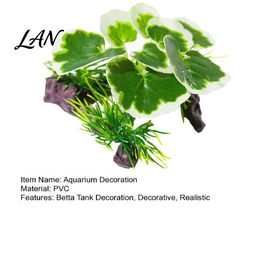 Decorative Tank Plant Accessory Aquarium Artificial Plant, Realistic Plastic Plants, Underwater Faux Greenery, Durable Waterproof Decor Fish