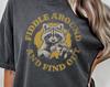 Funny Bluegrass Shirt for Women,"Festival‑Ready Raccoon Tee – ‘Fiddle Around and Find Out’ - Country Comfort Colors Tee