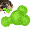 Assorted Colors Dog Food Toy 3-Hole Round Dog Puzzle Toy Teeth Care Chew Toy  Daily Feeding