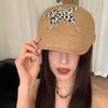 Американские ретро-береты в стиле Babe Y2k, летние универсальные модные леопардовые наклейки с дизайном, солнцезащитные шляпы для женщин