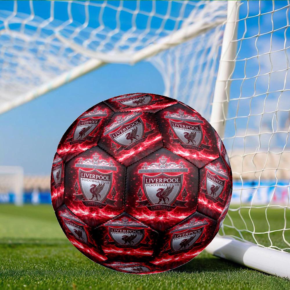 Liverpool Football Club Size 5 Soccer Balls, Anti-Slip, Protective Football, Outdoor Sport, Practice Games, Birthdays Gift Suitable for fan