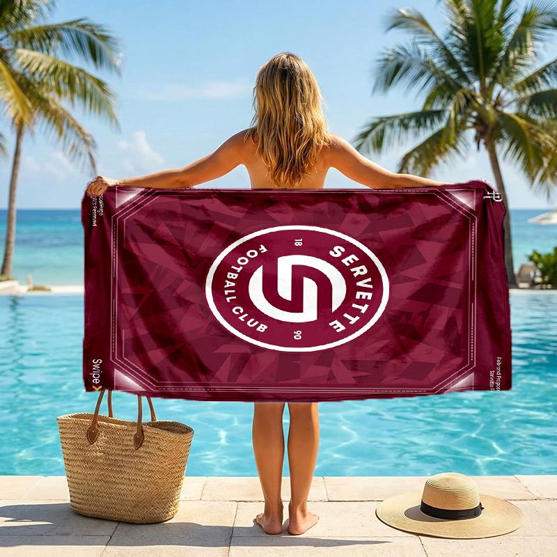Servette FC print Quick Dry Beach Towel Microfiber Absorbent Portable Travel Swimming Towel