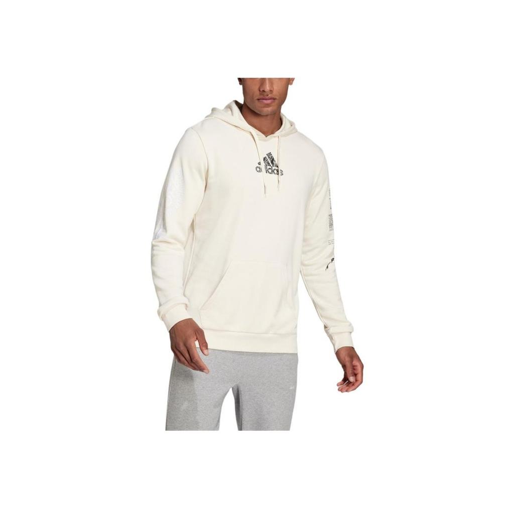 Adidas Сплошной цвет, повседневная спортивная толстовка с капюшоном, мужские топы, белый H46776