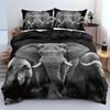 2/3Pcs, Soft And Comfortable Elephant Down Quilt Cover Elephant Bedding Set, Animal Pattern Bedding Set, 3D Elephant Double Size
