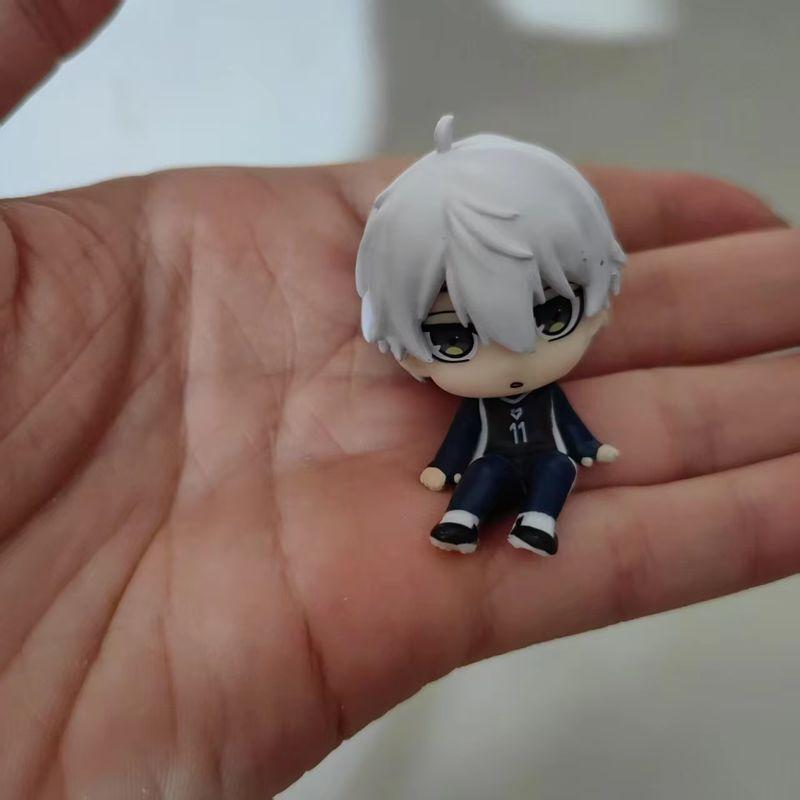 New In Stock Anime Blue Prison Sitting Posture Design Kawaii Action Figure Toy Desktop Ornament Surprise Gift For Fans