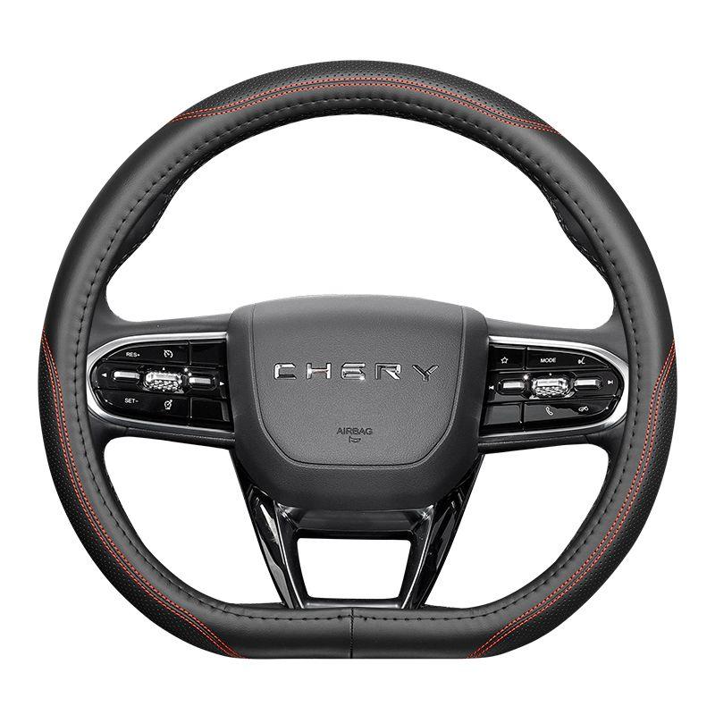 Для Chery Tiggo 8 Pro 2022-2023 Чехол на руль автомобиля Дышащий Противоскользящий Искусственная кожа Автомобильное украшение Салон Интерьер