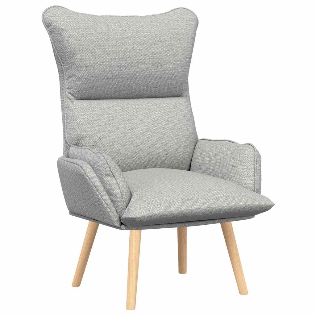 Armchair Cloud Grey Fabric and Plywood