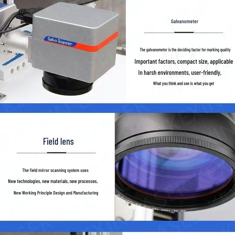 Desktop Fiber UV CO2 Laser Marking Machine for Metal, Plastic, and Ceramic Nameplates