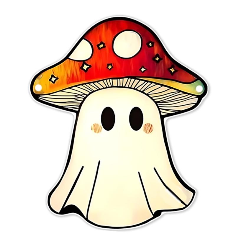 Мультяшные Хэллоуинские Призрачные 2D Плоские Акриловые Настенные Декорации Свет Подвесной Ремесленный Орнамент Для Дома Офиса Школьного Украшения