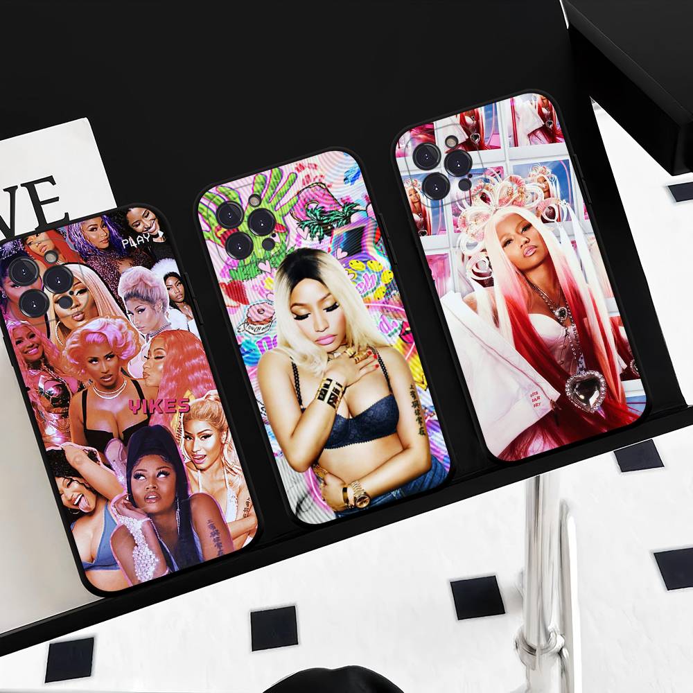 Singer N-Nicki M-Minaj Phone Case For IPhone 17 Pro Max 16 15 14 13 12 11 Plus Mini Silicone Black TPU