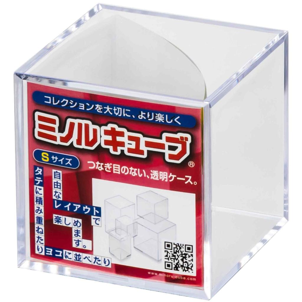 Minoru Cube Made In Japan Display Case Collection Case Figure Case Display Case Transparent Case Size X 12 (S Pieces, Clear)