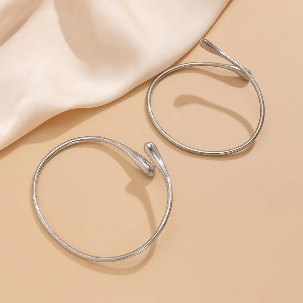 Vintage Simple Upper Arm Bracelet for Women Trendy Geometric Water Drop Shape Bangles Adjustable Women's Jewelry KTJ