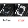 Silver Console Multimedia button Cover Trim For BMW X3 G01 X4 G02 2018-