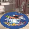 Cartoon Digimon round rug, suitable for decorating living rooms, bedrooms, sofas, and playrooms; non-slip rug for children.999