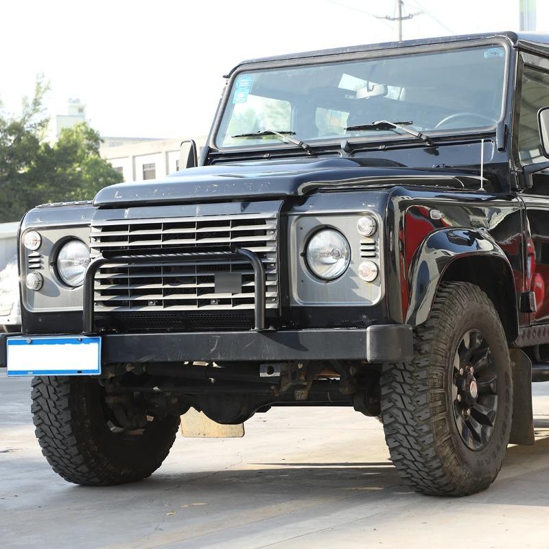 For 04-2018 Land Rover Defender 90 110 130 Stainless Black Car Front Bumper Anti-collision Protection Bar Cover Car Accessories YJ9