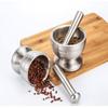 Измельчитель чеснока из нержавеющей стали, ступка, прочный кухонный инструмент для измельчения и дробления специй, трав, чеснока