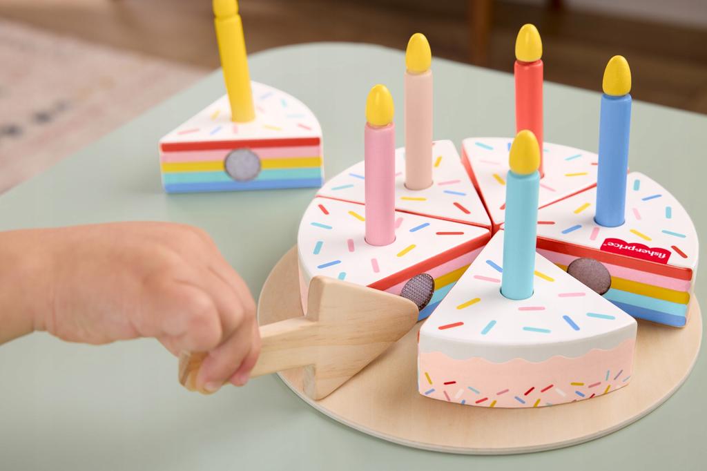 Fisher-Price Wooden Birthday Cake Set With 14 Pieces 3+ Jgr 1 Pc