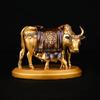 Handcrafted Kamdhenu Cow and Calf Statue Kamdhenu Cow with Calf Vastu Resin Fengshui Figurine for Car Dashboard Home Deocration