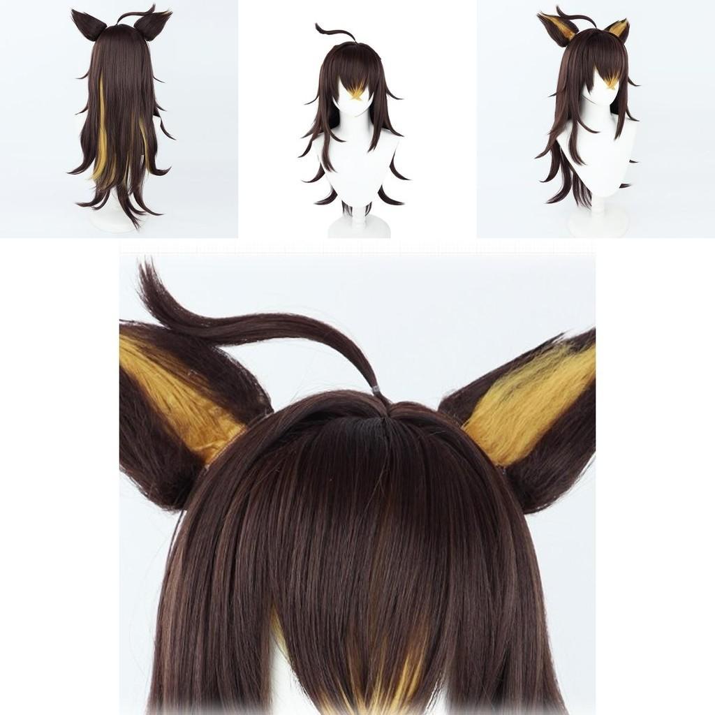 Genshin Impact Dehya Heat-resistant Synthetic Silk Fiber Adult Wig