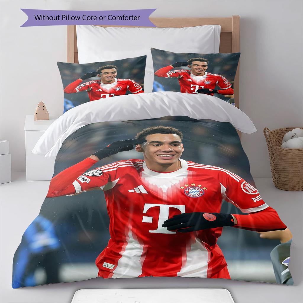 Musiala Pattern Bedding Home Decoration Birthday Gift ( 1 duvet cover + 2 pillowcase, without core),fan merchandise.