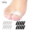 10Pcs Fabric Hammer Toe Corrector, Reusable Broken Toe Protectors Buddy Taped Wraps, Toe Splint for Broken Toe, Crooked Toes