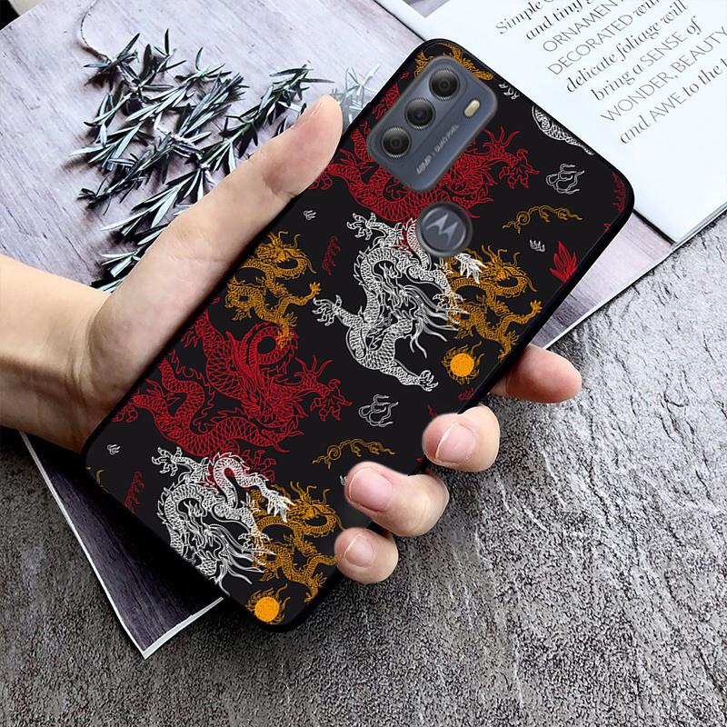 Fashion Cute China Dragon Phone Case For Motorola Moto G Stylus 5G G Play G Power G 5G G Pure 2023 2024 E20 E22 E22i E32 E40 E13