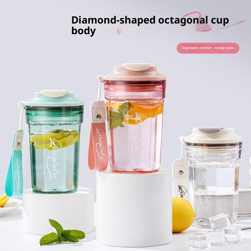 Water Cup Female High-value Coffee Cup Student Large-capacity Portable Sports Cup Male Plastic Cup