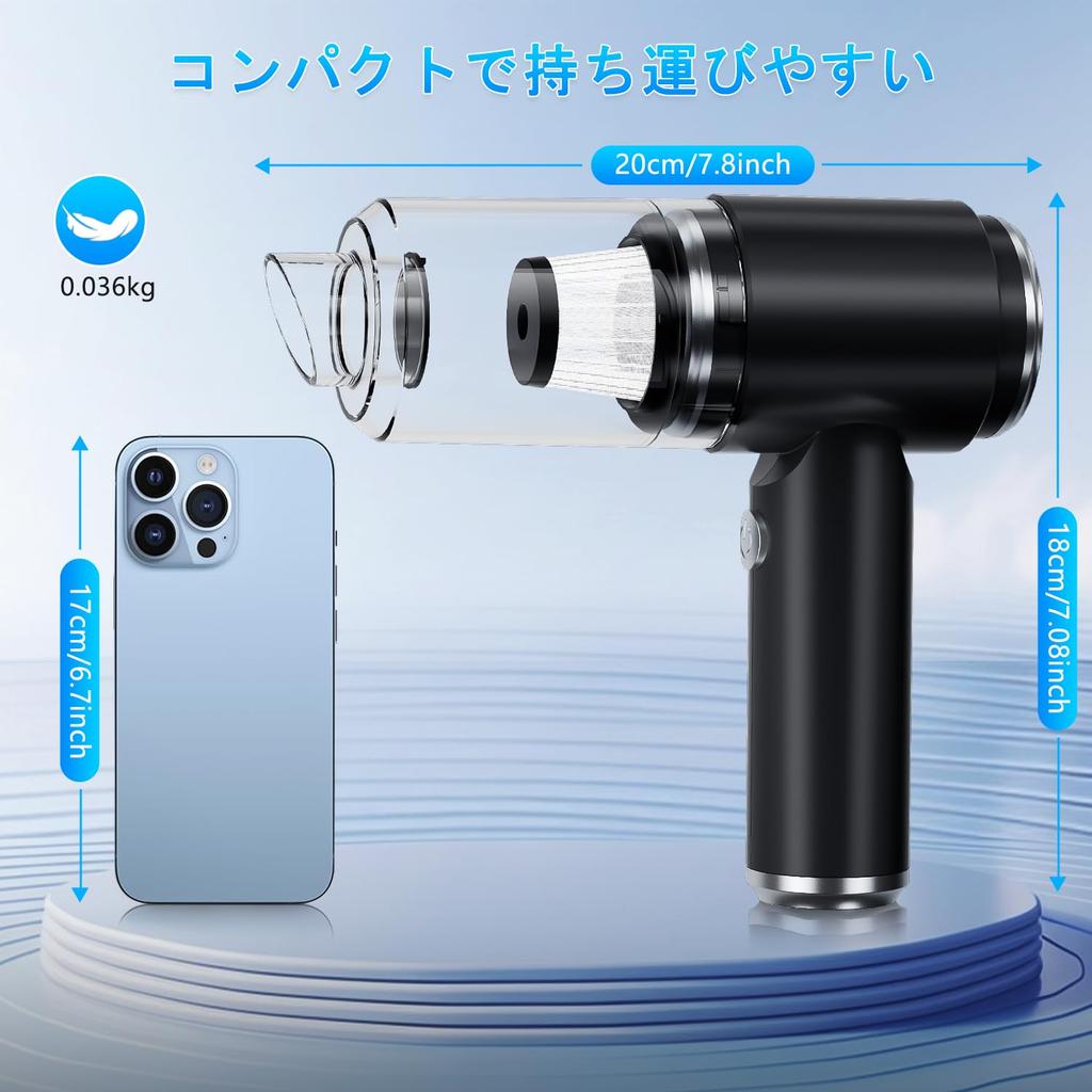 Беспроводной ручной пылесос для автомобилей и дома PA Мощный электрический воздушный низкий и мебель Включает японскую упаковку и руководство по эксплуатации,