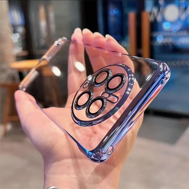 Подходит для безрамочного чехла для мобильного телефона Huawei P90 MATE80 прозрачный гальванический mate70p противоударный Magic8 защитный чехол