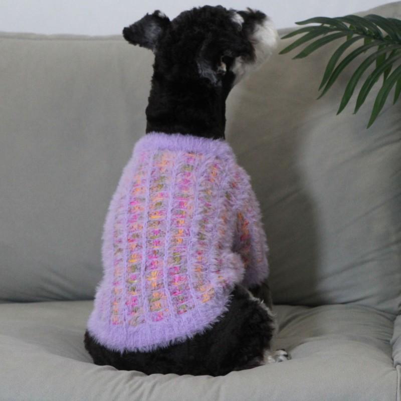 Warm Knitted Dog Sweater Teddy Pomeranian Small Breeds Soft Alpaca Blend Pet Apparel Winter Coat