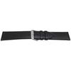 Bracelet Montre - MY-MONTRE - Cuir De Veau - 18mm - Noir - Boucle Acier Inoxydable Brossé