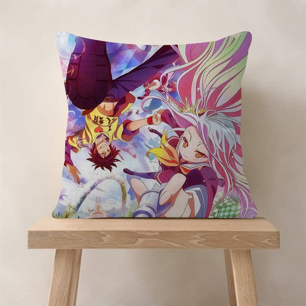 Чехлы на подушки из аниме NNo Game No Life Мультяшные Декоративные для дивана Домашние Двусторонние Короткий плюш Милый Чехол на подушку