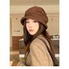 Korean Style Vintage Pleated Wide Brim Fisherman Hat For Women Autumn Fashionable Versatile