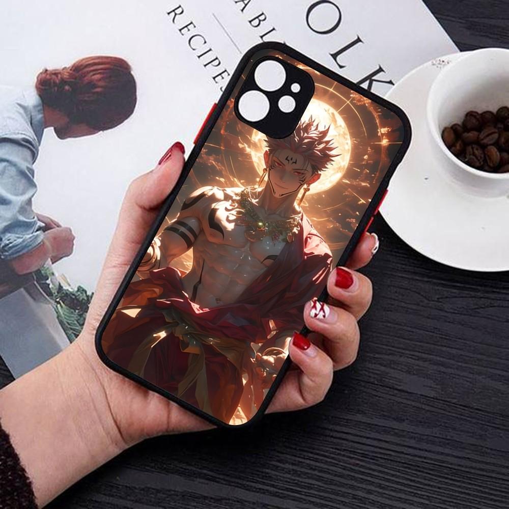 Чехол для телефона Jujutsu Kaisen Рёмен Сукуна Для IPhone 14 11 12 13 Mini Pro Max 8 7 Plus X XR XS MAX Полупрозрачный Матовый Чехол
