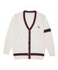 Konomi White X Red Striped School High Junior and High Popular Suitable for School Entrance Available In and Slim Size M ARCC-1015 Girls' Cardigan,