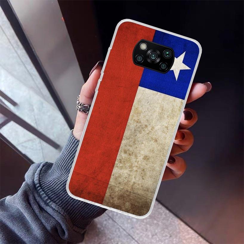 Chile Flag Phone Case For Xiaomi Poco X7 X6 X5 Pro F7 Ultra Redmi 15C 15 13 13C 12 12C 10 10A 10C 9 9A 9C 9T Shell Poco X7 X6 X5