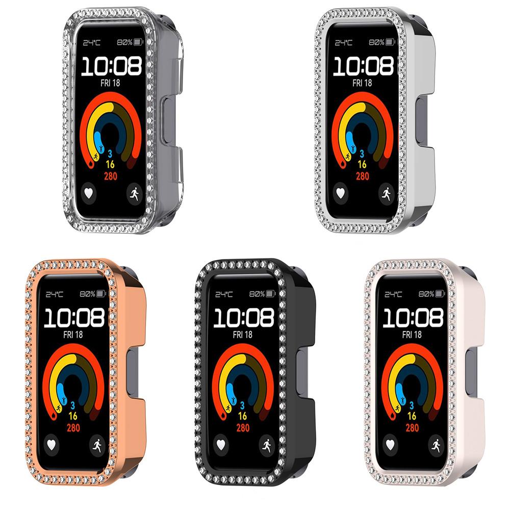 Модный алмазный чехол для Huawei Band 10 9 8 10NFC 9NFC 8NFC Защитная рамка-бампер Полный защитный корпус из ПК