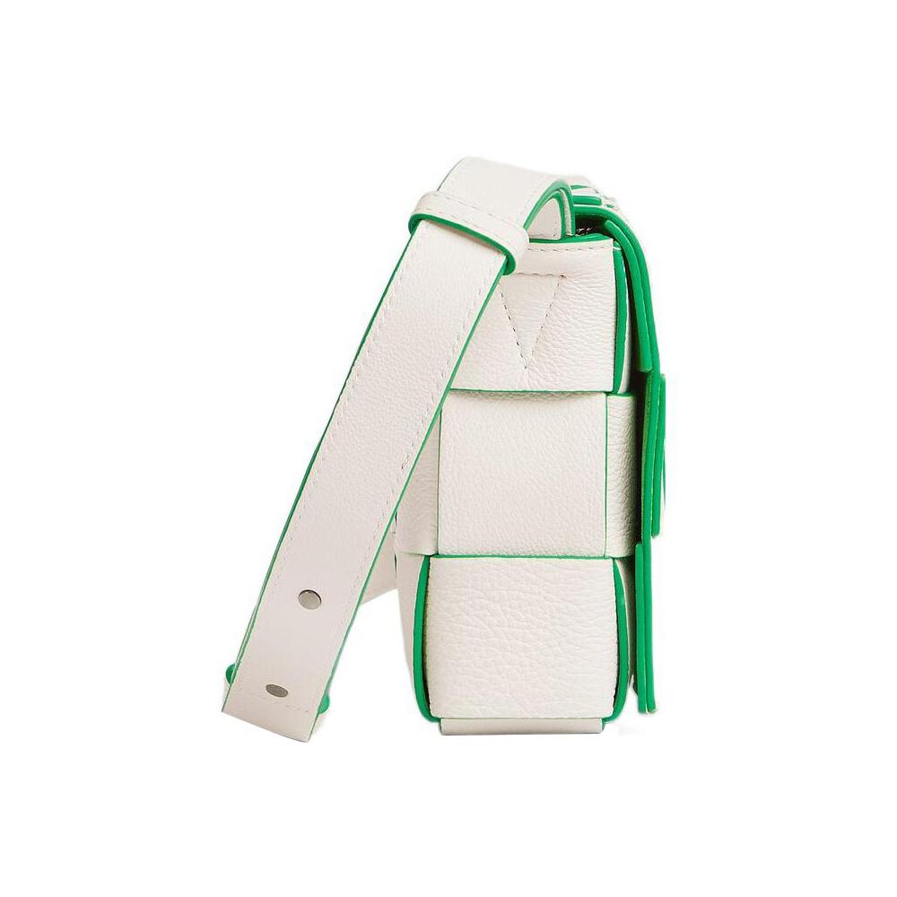 Bottega Veneta Cassette White/Parakeet Women Shoulder_bags 578004-V1Q71-9045