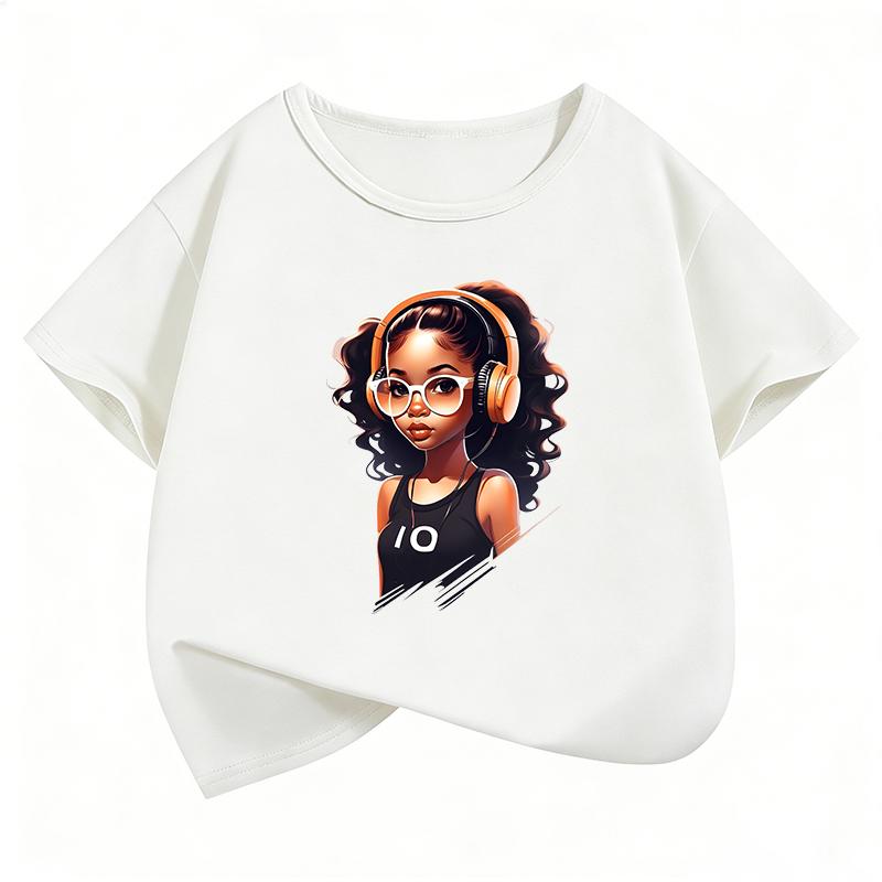 Trendy 2026 Hip Hop Girl  TShirt Printed T Shirt Girls Summer Clothes Short Sleeve Tops TShirts Cute Girls Clothing
