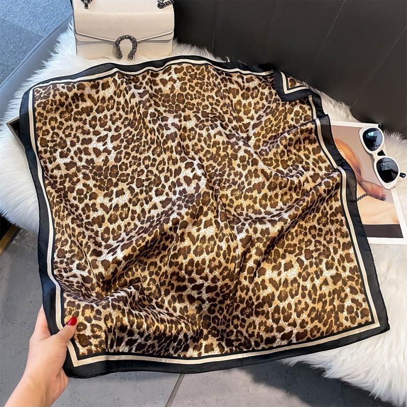 70x70cm Lightweight Silk-Look Square Scarf Women French Chic Hair Band Office Accessory Viscose 96%